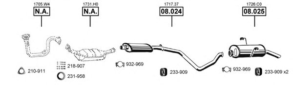 ASMET PE082175 Exhaust System